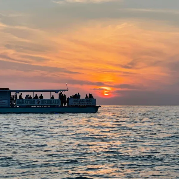 a boat in a large body of water